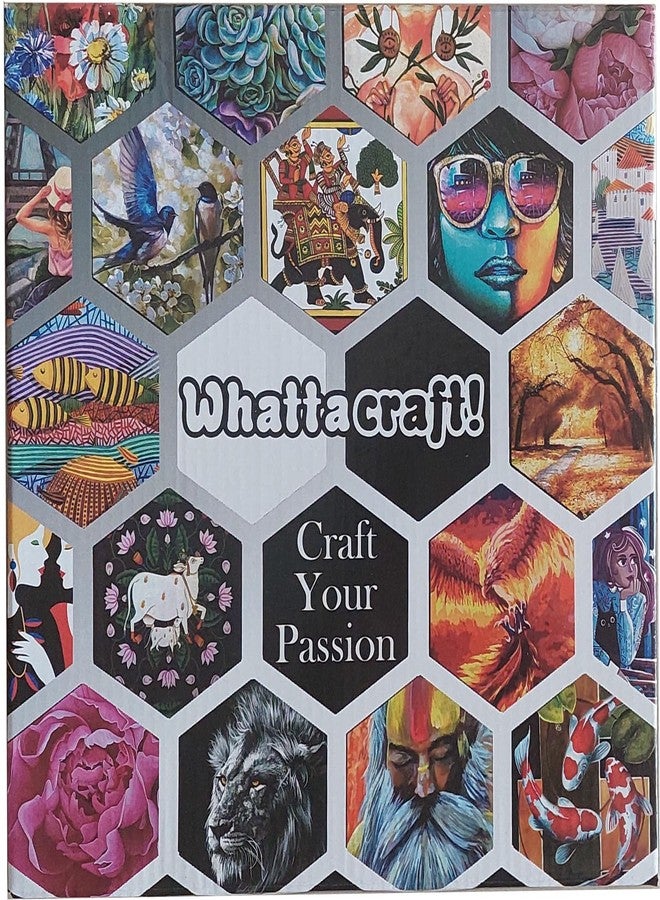 Whattacraft! واتاكرافت! لوحة تلوين بالأرقام للأطفال والكبار | طقم رسم فاخر صغير مؤطر 25×25 سم | ديكور حائط يمكنك صنعه بنفسك | اصنعها بنفسك | مجموعة هدايا فنية | (MINI-87_Framed) - Image 2